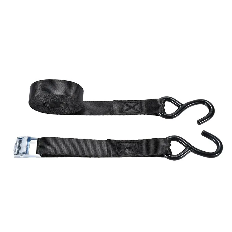 1 Inch Classic Portable Cam Buckle Straps With Rubberized S-hooks
