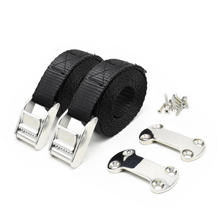 Cam Buckle Stainless Steel Cooler Tie Down Strap Kit For Boat Truck